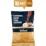 Shazel Kaymaklı Hazır Türk Kahvesi- 100 gr X10 - 1 kg - Cafe Crema