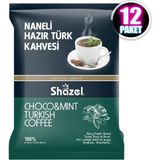 Shazel Naneli Hazır Türk Kahvesi 100 gr 12 Paket - 1,2 kg