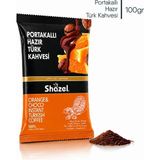 Shazel Portakallı Hazır Türk Kahvesi 100 g x 10 Aromalı Türkiye Menşeli Lezzetli İkram