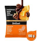 Shazel Portakallı Hazır Türk Kahvesi 100 gr x 2 Adet (Aromalı) 2' Li Paket - 200 gr