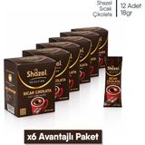 Shazel Sıcak Çikolata | 18 gr | 12 Adet x 1 Kutu | 6 Adet
