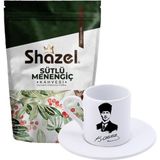 Shazel Sütlü Menengiç Kahvesi 200 Gr. + Kemal Atatürk Imzalı Türk Kahvesi Fincanı