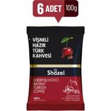 Shazel Vişneli Hazır Türk Kahvesi 6 x 100 gr - 600 gr