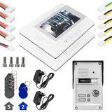 SHC4200 37T2 2 Daire 7'' Nfc Destekli Görüntülü Kapı Zili Interkom Akıllı Ev Güvenliği Sistemi