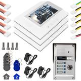 SHC4200 37T4 2 Daire 7'' Nfc Destekli Görüntülü Diafon Kapı Zili Interkom Akıllı Ev Güvenliği S