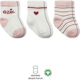 SHC4200 3'lü Penye Boy And Girl Soket Çorap BS10114 Pembe - 0-Gri - 0 - 1 Ay