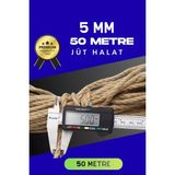 SHC4200 5 mm 50 Metre Jüt Halat Dekoratif Hasır Ip Urgan Süs - 0 - 19 lt - 000-Siyah