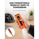 SHC4200 5000 Mah Bataryalı Bisiklet Farı Cob Çakar Çok Fonksiyonlu Yeni Nesil - Beyaz