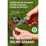 SHC4200 6 Farklı Uçlu Kemer Delme Pensesi Deri Kemer ve Kumaş Için Ayarlanabilir Delik Açıcı El Aleti