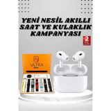 SHC4200 7 Kordonlu Akıllı Saat ve Yeni Nesil Kulaklık Dokunmatik Ekran Android ve Ios Uyumlu