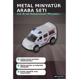 SHC4200 8 cm 50'li Çek Bırak Metal Minyatür Araba Seti - R1018 Oyuncak Koleksiyon BX-313787