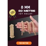 SHC4200 8 mm 50 Metre Jüt Halat Dekoratif Hasır Ip Urgan Süs - 0 - 19 lt - 000-Siyah