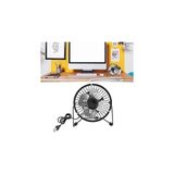 SHC4200 Aee® Masa Üstü Metal USB Mini Fan - Sessiz Soğutucu Vantilatör - 13.5 cm Çaplı 4 Alüminyum Kanatlı - Miktar - Seçenek