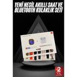 SHC4200 Akıllı Saat ve Air Kulaklık 7 Kordonlu Çok Fonksiyonlu Ikili Set