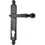 SHC4200 Antika Tarz Dekoratif Pirinç Misket Wc Banyo Kapı Kolu - 245X34 Mm, Oksit - 245 x 34 mm