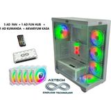 SHC4200 Aztech AZT201-W 600W Temperli Cam U.kumandali+5xrgb Fan Akvaryum Gaming Kasa Beyaz - Seçenek