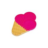 SHC4200 Beeztees Yavru Yaş Mama Yeme Oyuncağı, Dondurma Şeklinde, Silikon, Pembe, 21X15CM - 21 x 15 cm
