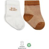 SHC4200 Bfs Bistyle Big Heart Penye Soket Çorap 2'li BS10117 Hardal - 02-Sarı
