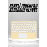 SHC4200 Bfs Touchpad Uyumlu Bluetooth Klavye Slim Kablosuz Wifi Q Klavye - 001-Renkli