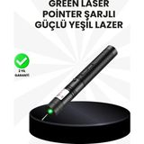 SHC4200 Bfs Yüksek Güçlü Yeşil Lazer Pointer 5000MW Şarjlı - 1 - 10 W