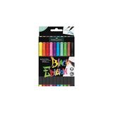 SHC4200 Faber-Castell Black Edition Keçeli Kalem Uç 10’lu, Parlak Renkler, Yazım Boyama Için - Ölçü - Tipi