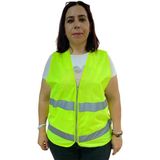 SHC4200 Fermuarlı Sarı Ikaz Yeleği Xl Beden 59 cm - Seçenek