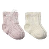 SHC4200 Fiyonklu Penye Soket Çorap 2li 10149 Lila - 0-Gri - 0 - 1 Ay