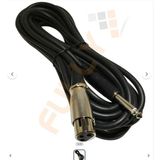 SHC4200 Fully G-526F 6.3mm Mono Erkek Dişi 5 Metre Siyah Mikrofon Ara Kablosu - Seçenek
