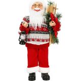 SHC4200 Gaz Lambası Taşıyan Noel Baba Dekoratif Biblo 46 cm