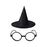 SHC4200 Harry Potter Büyücü Şapkası ve Harry Potter Büyücü Gözlüğü Siyah Renk