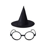 SHC4200 Harry Potter Şapkası Gözlüğü Siyah Renk