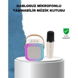 SHC4200 Karaoke Mikrofon Hoparlör Seti 6 Saat Kullanım Süresi - 01-Siyah