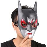 SHC4200 Kırmızı Gözlü Siyah Batman Maske - Lastikli Batgirl Maskesi 28X17 cm - Seçenek