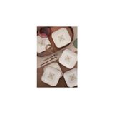SHC4200 Kütahya Porselen Bone Minas 6 Parça 20 Santimetre Çukur Tabak, Goblen