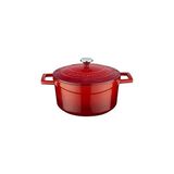 SHC4200 Lava Metal Döküm Yuvarlak Tencere, 22 Cm, Kırmızı