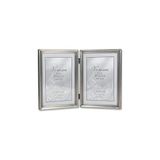 SHC4200 Lawrence Frames Menteşeli Çift Resim Çerçevesi, 12,7 x 17,8 Cm, Antik Kalay