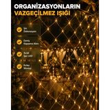 SHC4200 LED Ağ Işık Dekoratif File Aydınlatma Balkon Oda Bahçe Süsleme Yeni Nesil - Abanoz