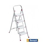 SHC4200 Mey Ithalat® Saraylı Pratik Metal Merdiven Beyaz 4 Basamaklı