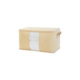 SHC4200 Ocean Textile Mega Boy Pvc Pencereli Bej Balıksırtı Hurç 75 x 40 x 40 cm