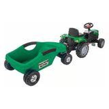 SHC4200 Power Pedalli Big Trolley Traktör Yeşil-Pls