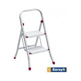 SHC4200 Saraylı Pratik Metal Merdiven Beyaz 2 Basamaklı