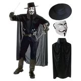 SHC4200 V For Vendetta Maskesi Şapka Pelerin Seti - Seçenek