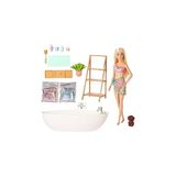SHC4200 Wellness - Barbie'nin Spa Günü Oyun Seti, Çocuklar Için Oyuncaklar, Sarışın, Renkli Kon - Seçenek