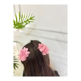 SHClothing accessories Kız Çocuk Çiçekli Klips Toka -Gül kurusu