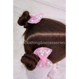 SHClothing accessories Kız Çocuk Fiyonklu İncili Klips Toka