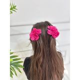 Shclothing Accessory Çiçekli Klips Toka - Fuşya