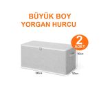 she berrak 2 ADET ANTRASİT Maxi Büyük Boy Yastık, Yorgan , Döşek Hurcu 100 cm*50cm*50 cm