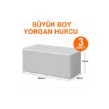 she berrak 3 ADET ANTRASİT Maxi Büyük Boy Yastık, Yorgan , Döşek Hurcu 100 cm*50cm*50 cm