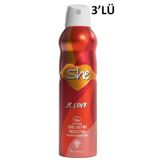 She DEODORANT 3X150ML IS LOVE