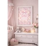 s'he design organizasyon 30x40 BÜYÜK BOY LEDLİ AHŞAP OBJELİ KAPI SÜSÜ /KIZ BEBEK İSMİNE ÖZEL HASTANE DOĞUM ODASI KAPI SÜSÜ